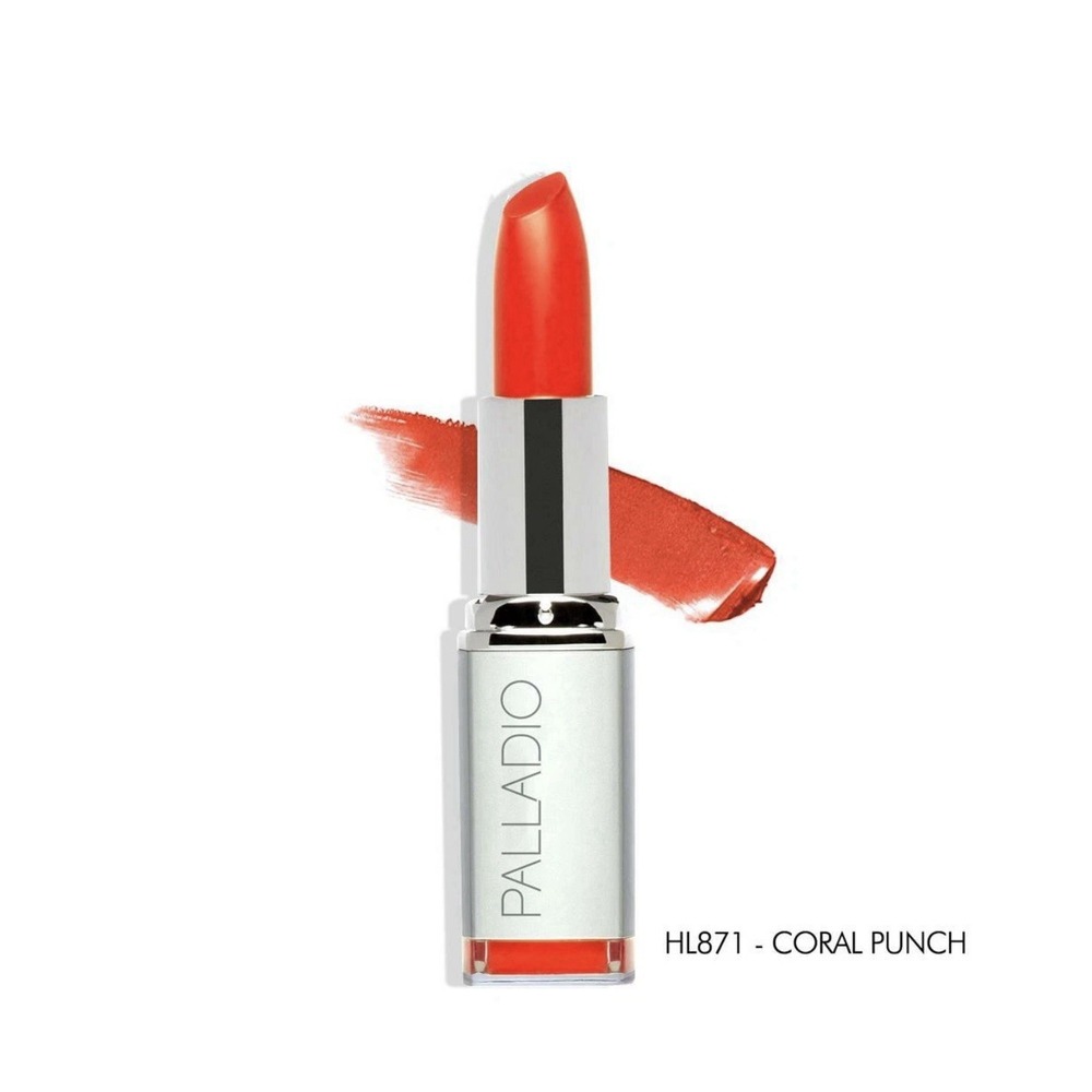 Palladio Herbal Lipstick,‎ Prevents Lips from Drying, Long Lasting- Coral Punch